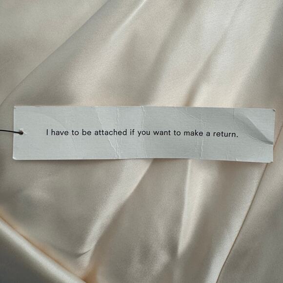 Reformation Roy Satin Dress Fior Di Latte - Picture 11 of 12